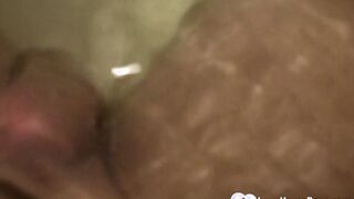 Interrupting her bath for an amazing blowjob