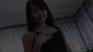 Exotic babe Angel undresses and fingers her tight pussy until she cums