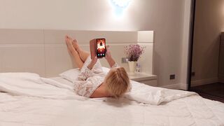 Selena's evening in bed