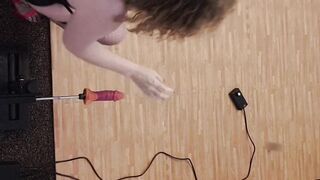 Anal orgasms on the fucking machine with Essex Girl Lisa