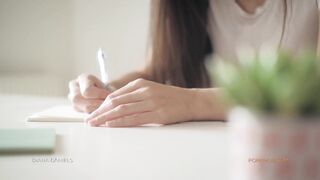 Lewd Schoolgirl Was Caught Dreaming of a Hard Dick During Her Exam