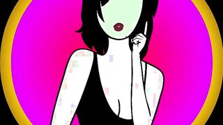 Short hair sexy brunette gangbanged by a lot of hard cocks