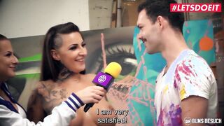 Thick Porn Star Wild Vicky Gets Painted and Fucked by Artist