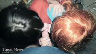Threesome Sex with Anal Plug, Swapping Pussy, Ass Licking, Cum Kissing - Step...