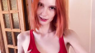 Teen Step Sister Made a Gift for Her Brother, Riding Him until He Cums