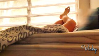Latin Amateur Couple Make Love Romantically on Golden Afternoon