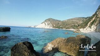 Sex on a Public Beach in Greece with Cum in Mouth! Amateur Couple