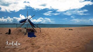 Sex on the Beach! Wild Fucking on an Island - Amateur Couple