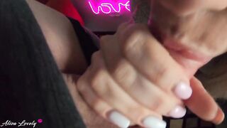 Amateur Couple Romantic Sex under the Light of a Pink Lamp LOVE
