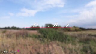 Outdoor POV Sex Amateur Couple in a Field - Big Ass in Pantyhose