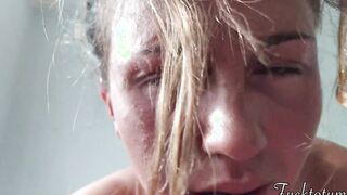 Sweaty and intense sex couple orgasm - Sweat fetish cowgirl - beautiful agony...