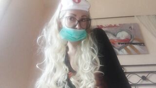what a good nurse! she puts on all the suppository and not just that