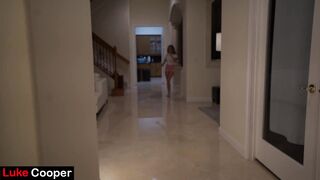 Hot Step Brother Gets Pulled In To Shower With Teen Step Sister