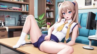 Schoolgirl in Uniform Receives Creampie