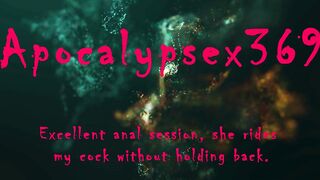 Anal Session with Unrestrained Riding and Creampie