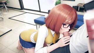 School Uniform Deepthroat and Creampie