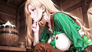 Maid in stockings offers intimate service