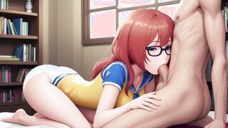 Sailor Uniform Deepthroat and Titfuck