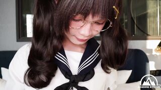 Sailor Cosplay Encounter Ends in Intense Release